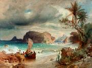 Ferdinand Keller Brazilian coastal landscape oil on canvas